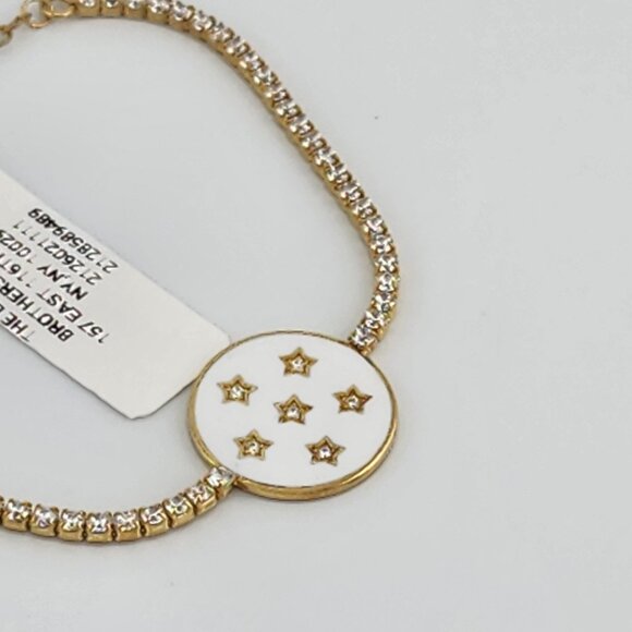 New Sterling Silver 925 Multi Star Link Bracelet – Modern Celestial Design - Picture 2 of 8